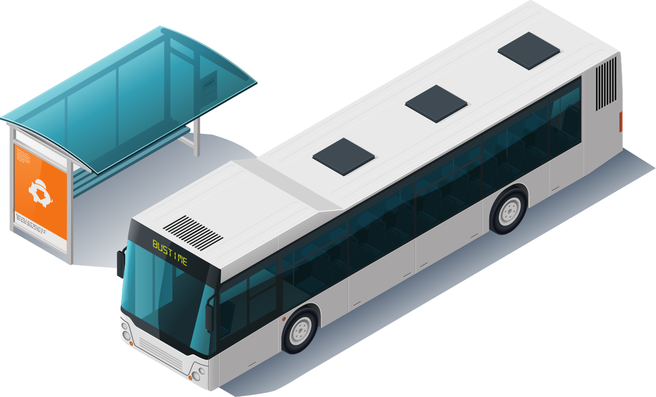 autobus poblíž zastávky