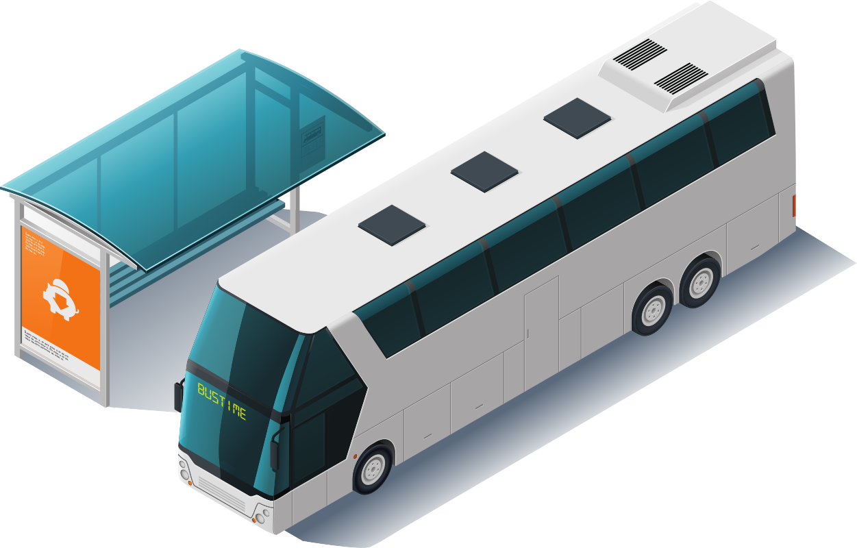 autobus poblíž zastávky